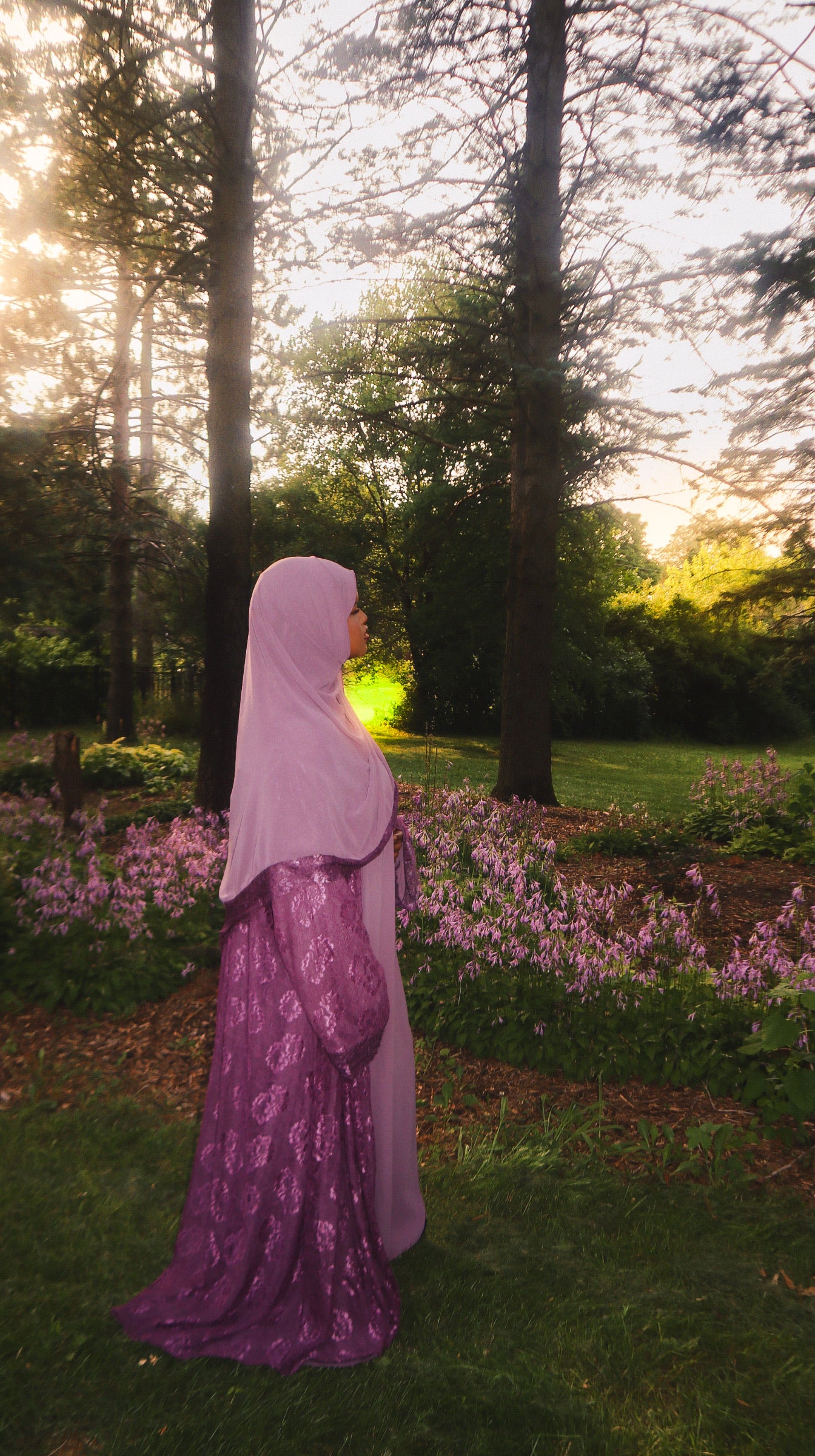 Lavender Lace Abaya