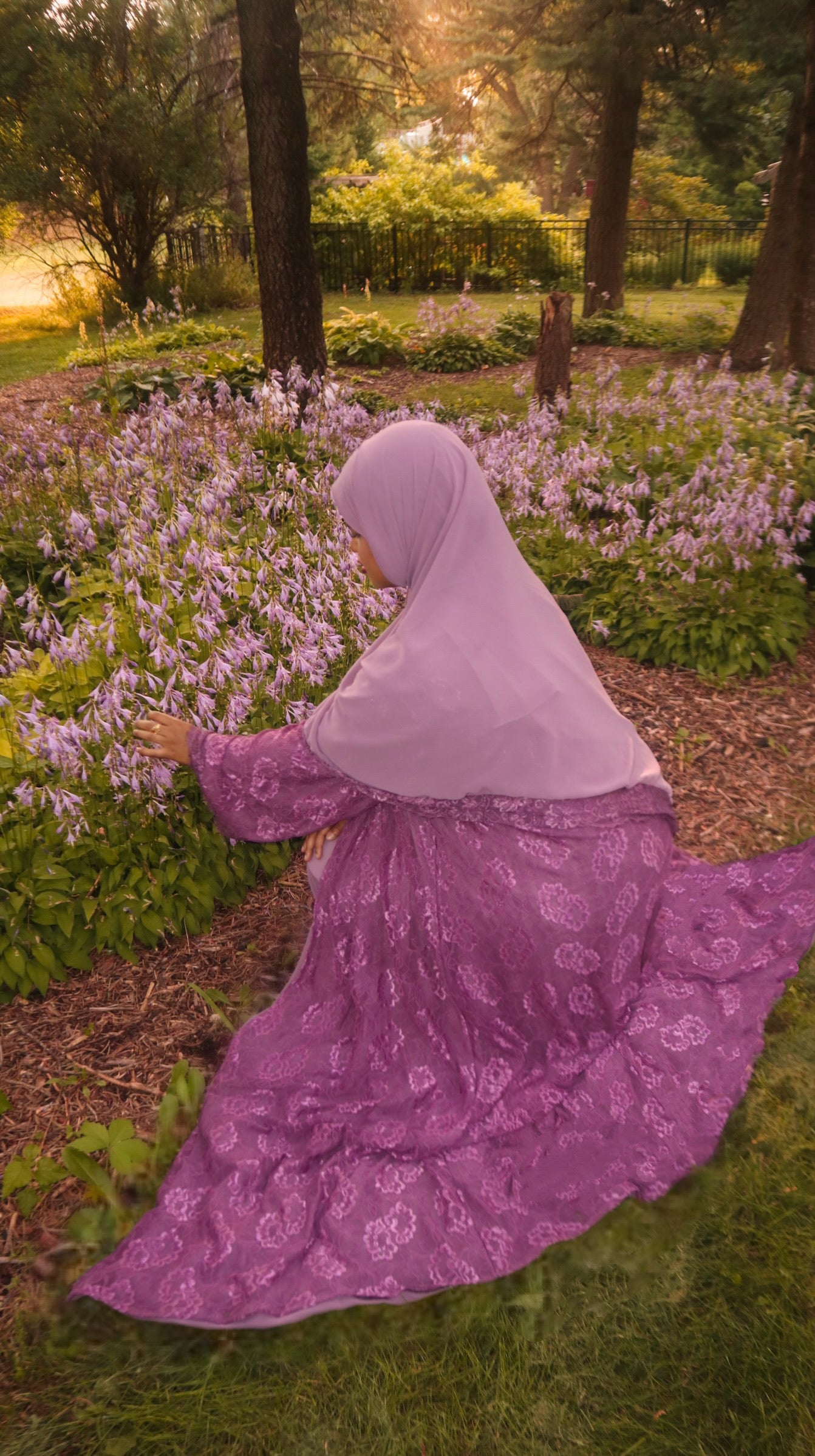 Lavender Lace Abaya