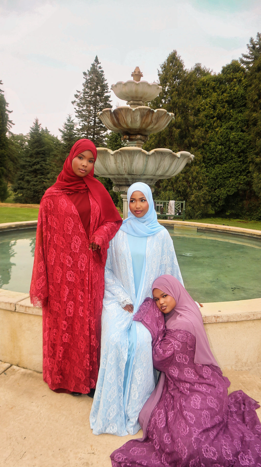 Red Lace Abaya