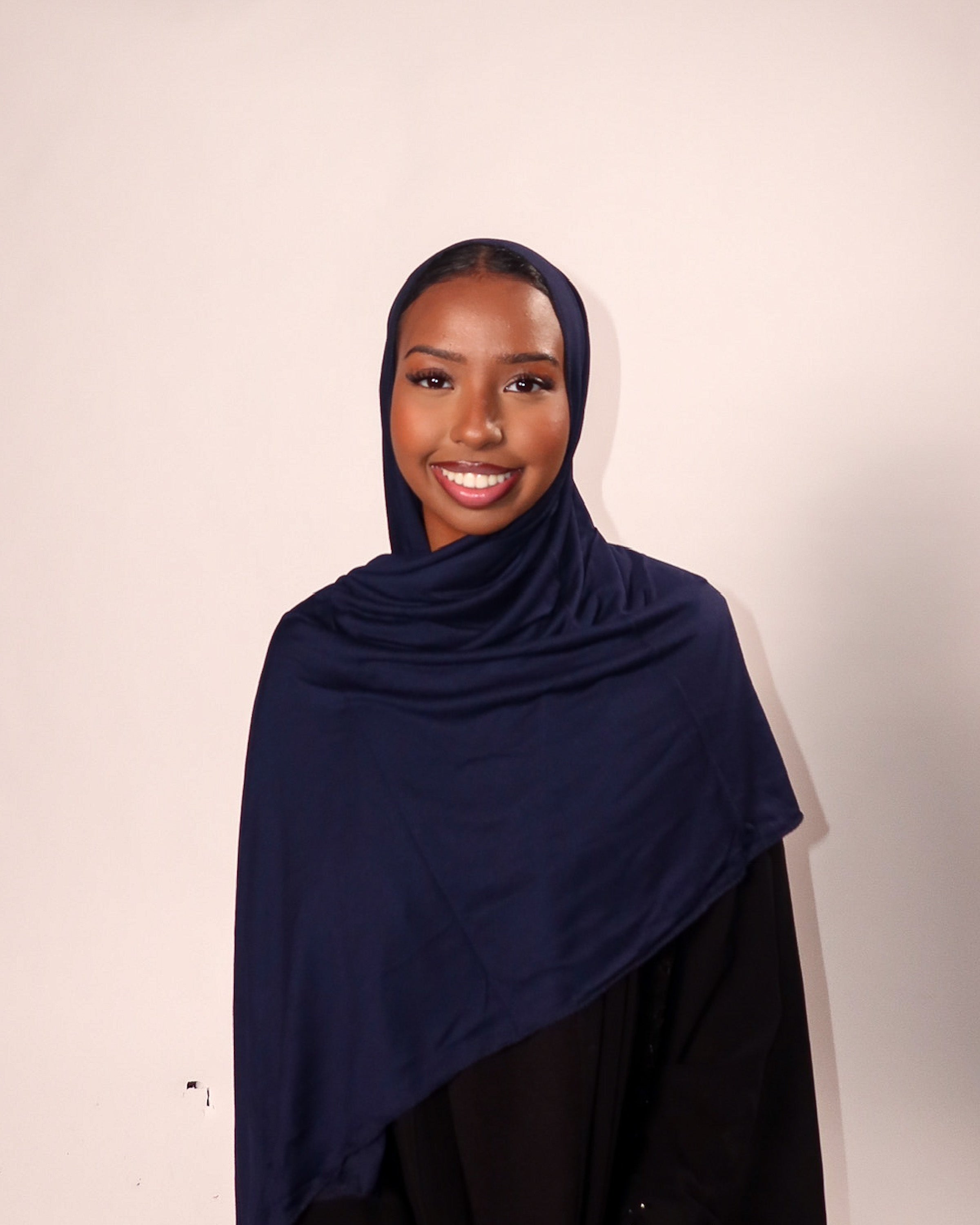 Navy Blue Jersey Hijab
