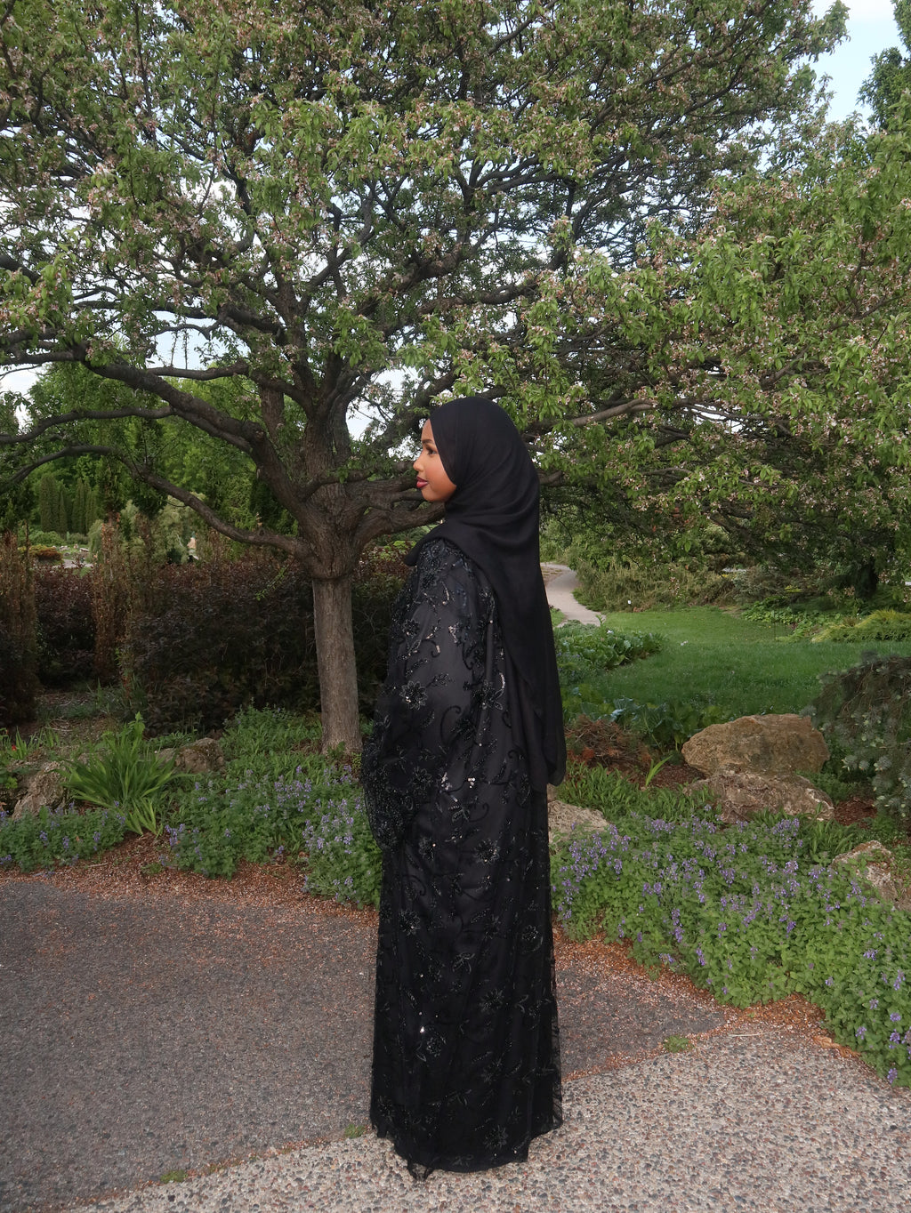 Black Beaded Luxury Abaya